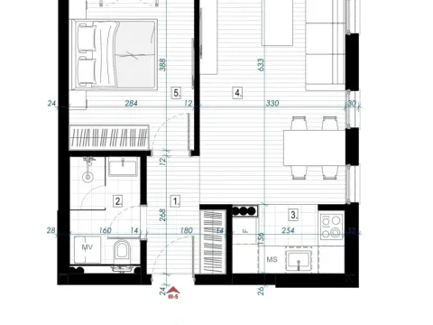Prodaja, jednosoban stan, 47m², Zabjelo, Podgorica - image 3