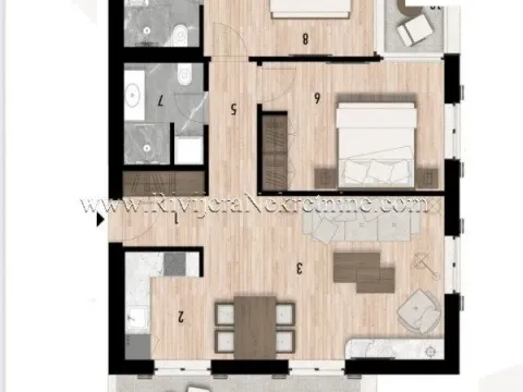 Prodaja, dvosoban stan, 88m², Risan, Kotor - image 2