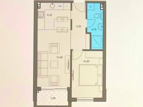 Prodaja, jednosoban stan, 44m², Rozino, Budva - image 12