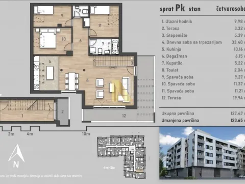 Prodaja, četvorosoban stan, 127m², Salajka, Novi Sad Sve Podlokacije - image 1