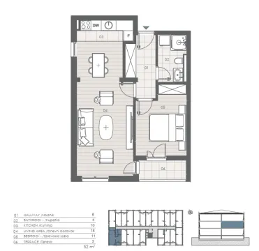 Prodaja, jednosoban stan, 52m², Radanovići, Kotor - image 4