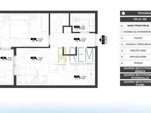 Sale, three bedroom apartment, 78m², Zabjelo, Podgorica - image 19