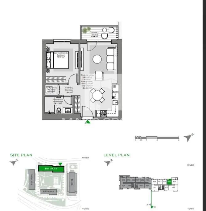 Prodaja, dvosoban stan, 47m², Savski Venac, Beograd