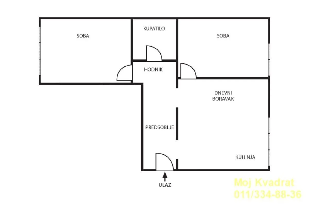Prodaja, dvosoban stan, 66m², Zvezdara Sve Podlokacije, Beograd