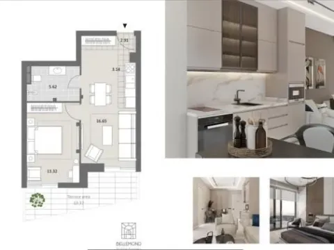 Prodaja, jednosoban stan, 51m², Budva, Crna Gora