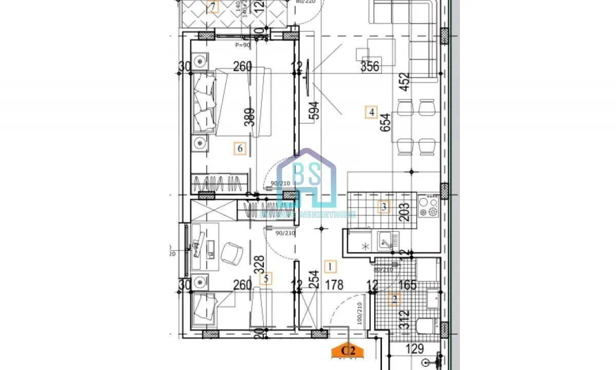 Sale, two bedroom apartment, 51m², Veternička rampa, Novi Sad Sve Podlokacije