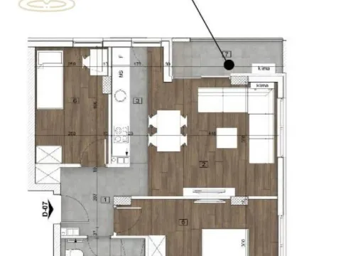 Sale, three bedroom apartment, 59m², Telep, Novi Sad Sve Podlokacije