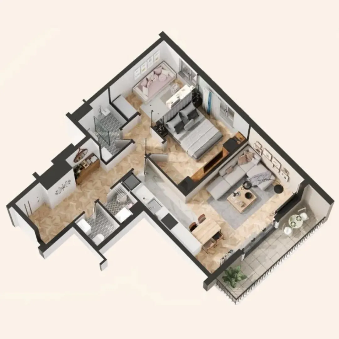 Prodaja, dvosoban stan, 64m², Donja Lastva, Tivat
