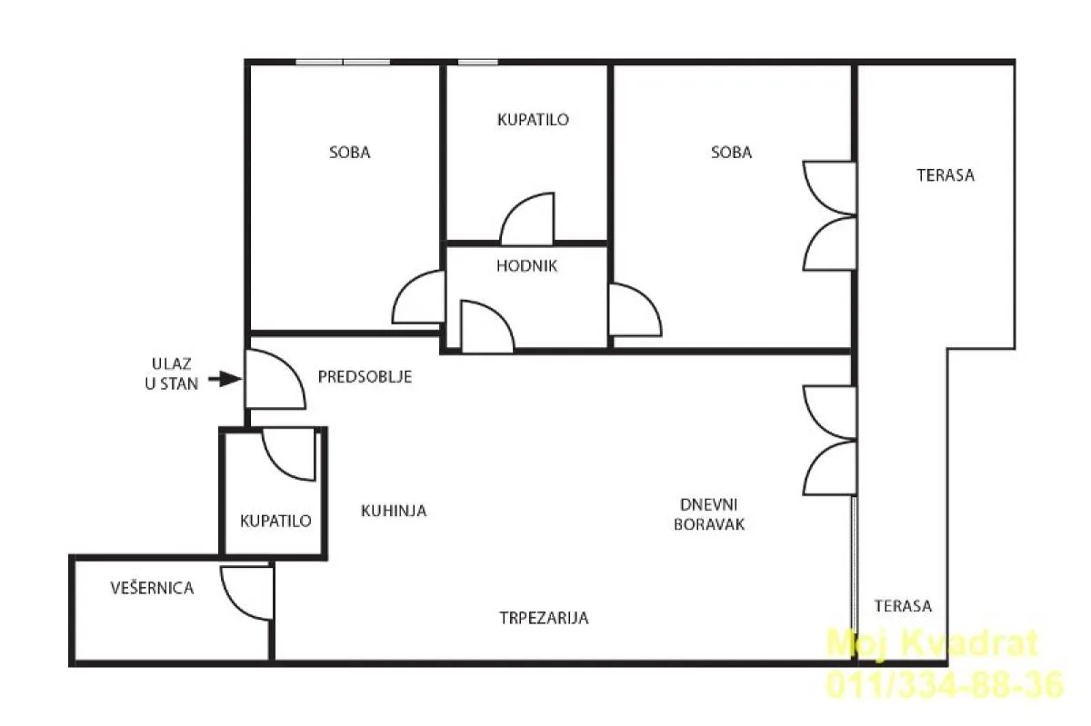Prodaja, trosoban stan, 94m², Voždovačka Crkva, Voždovac Sve Podlokacije