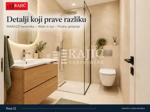 Moderno opremljeno kupatilo sa tuš kabinom i umivaonikom. - image 5