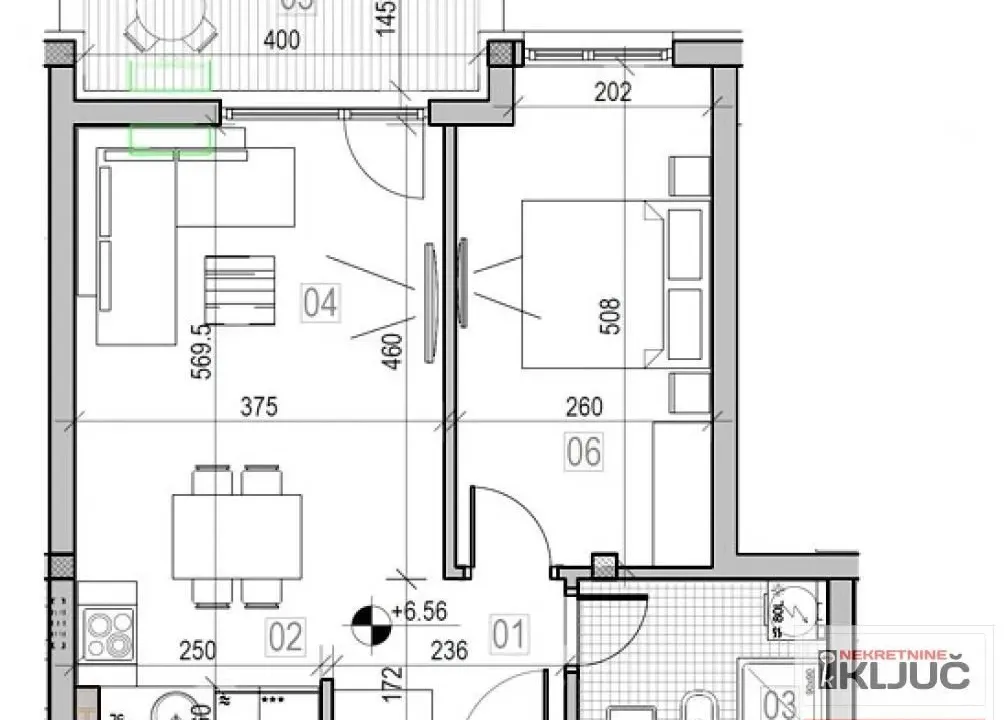 Prodaja, dvosoban stan, 49m², Sremska Kamenica, Petrovaradin