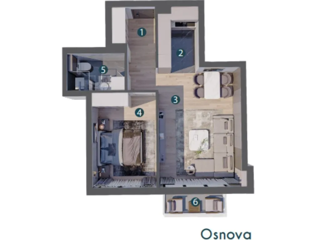 Sale, two bedroom apartment, 50m², Altina, Beograd