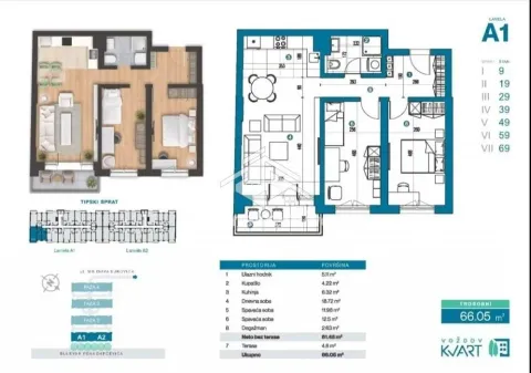 Floor plan of the apartment with room layout and dimensions. - image 11