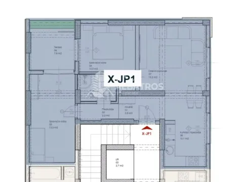 Arhitektonski plan stana sa rasporedom prostorija. - image 9
