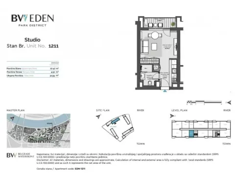 Prodaja, jednosoban stan, 32m², Savski Venac, Beograd