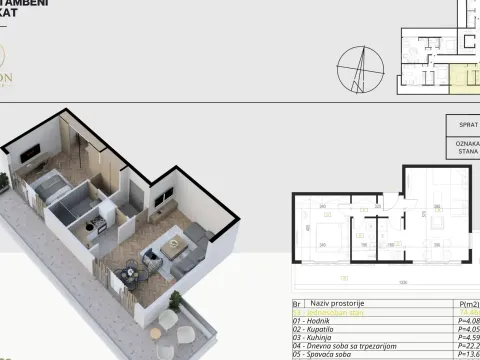 Prodaja, jednosoban stan, 52m², Podkošljun, Budva - image 10