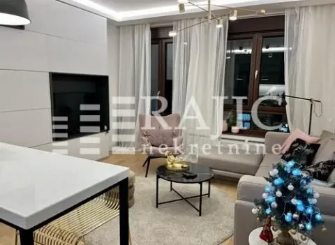 Modern and bright living room with a sofa and dining table. - image 3