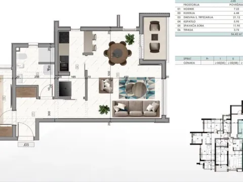 Sale, one bedroom apartment, 55m², Bar, Crna Gora - image 10