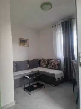 Small living room with a corner sofa and a coffee table. - image 4