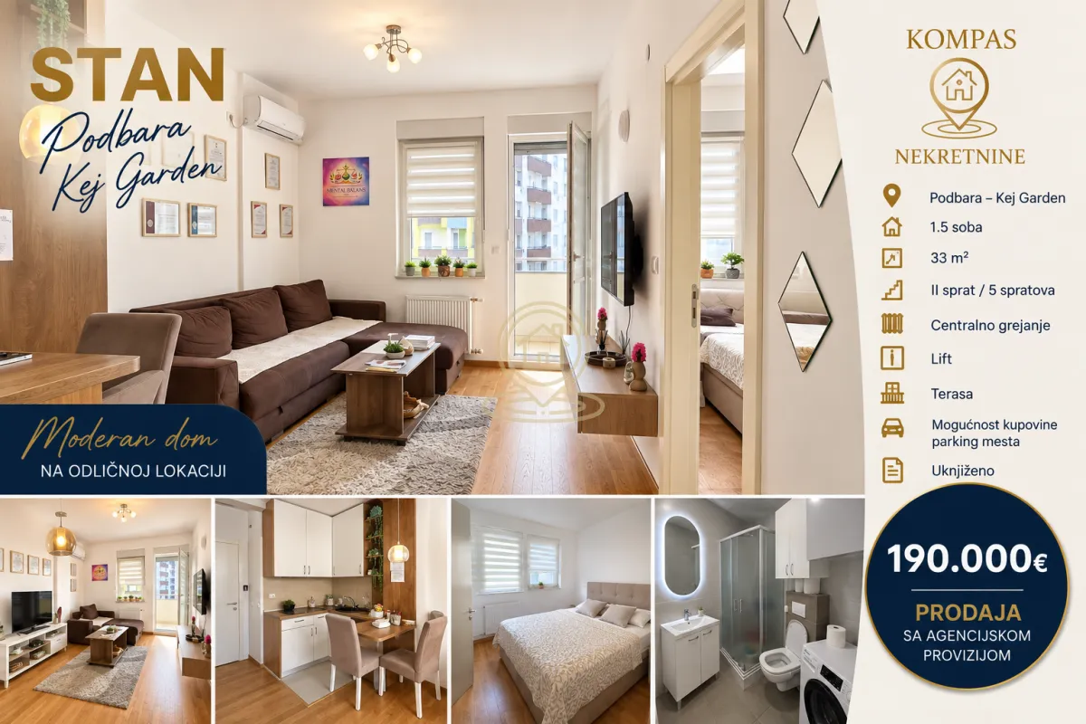 Prodaja, jednosoban stan, 33m², Podbara, Novi Sad Sve Podlokacije