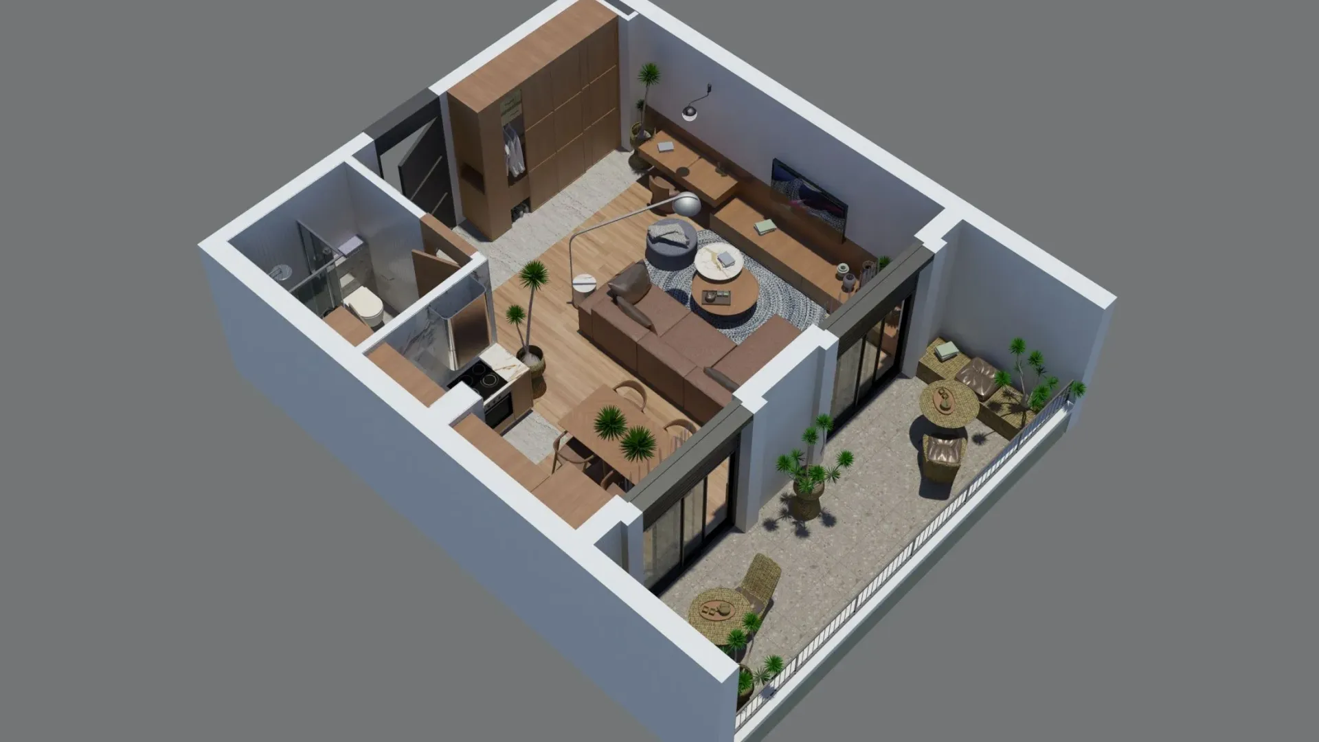 Prodaja, garsonjera, 44m², Zabjelo, Podgorica
