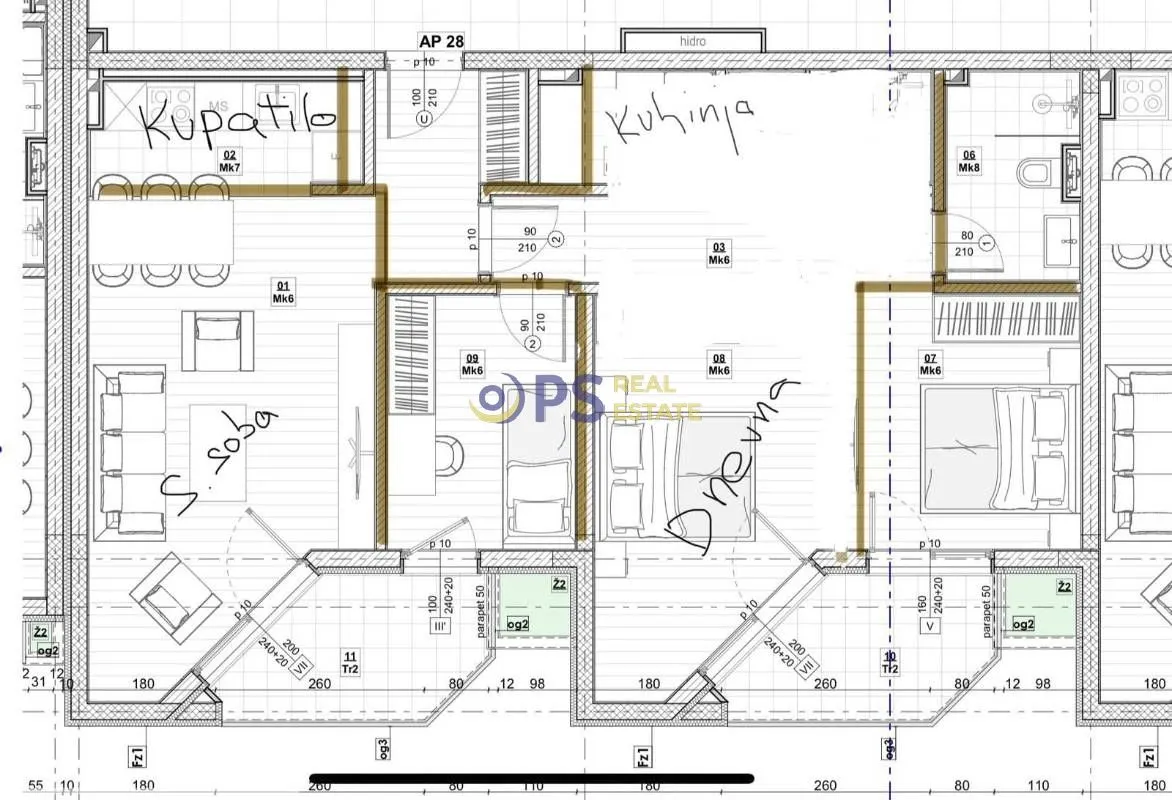 Sale, two bedroom apartment, 63m², Budva, Crna Gora