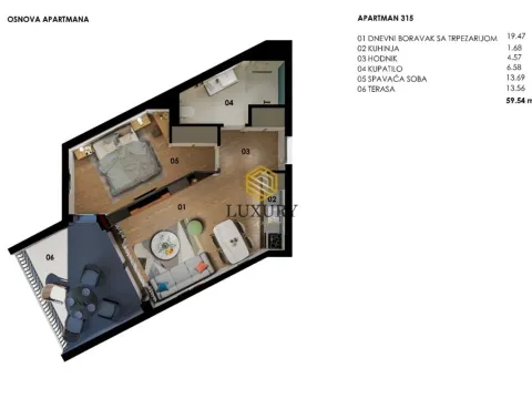 Prodaja, jednosoban stan, 60m², Bečići, Budva - image 6