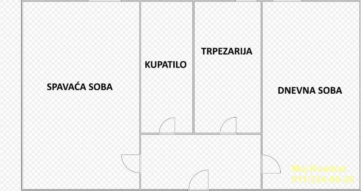 Prodaja, dvosoban stan, 49m², Karaburma, Palilula Sve Podlokacije