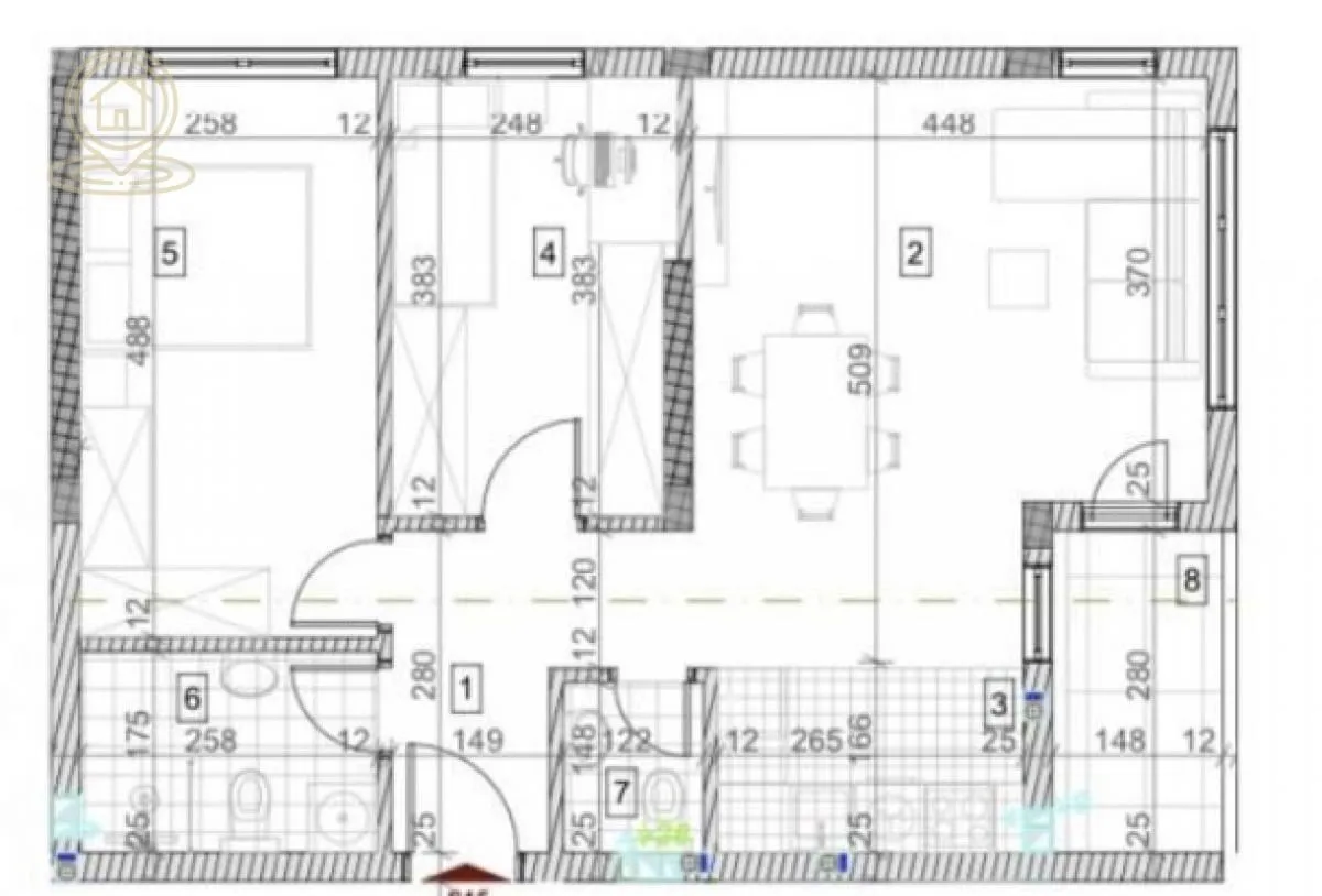 Sale, three bedroom apartment, 62m², Petrovaradin, Novi Sad