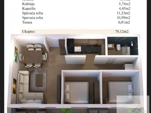 Prodaja, trosoban stan, 70m2, Novi Banovci, Stara Pazova Prodaja, trosoban stan, 70m2, Novi Banovci, Stara Pazova