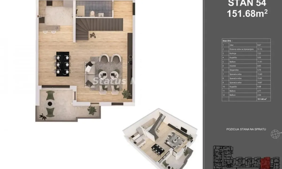 Prodaja, četvorosoban stan, 152m², Centar, Novi Sad