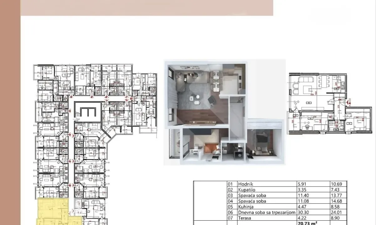 Sale, two bedroom apartment, 71m², Ljubović, Podgorica