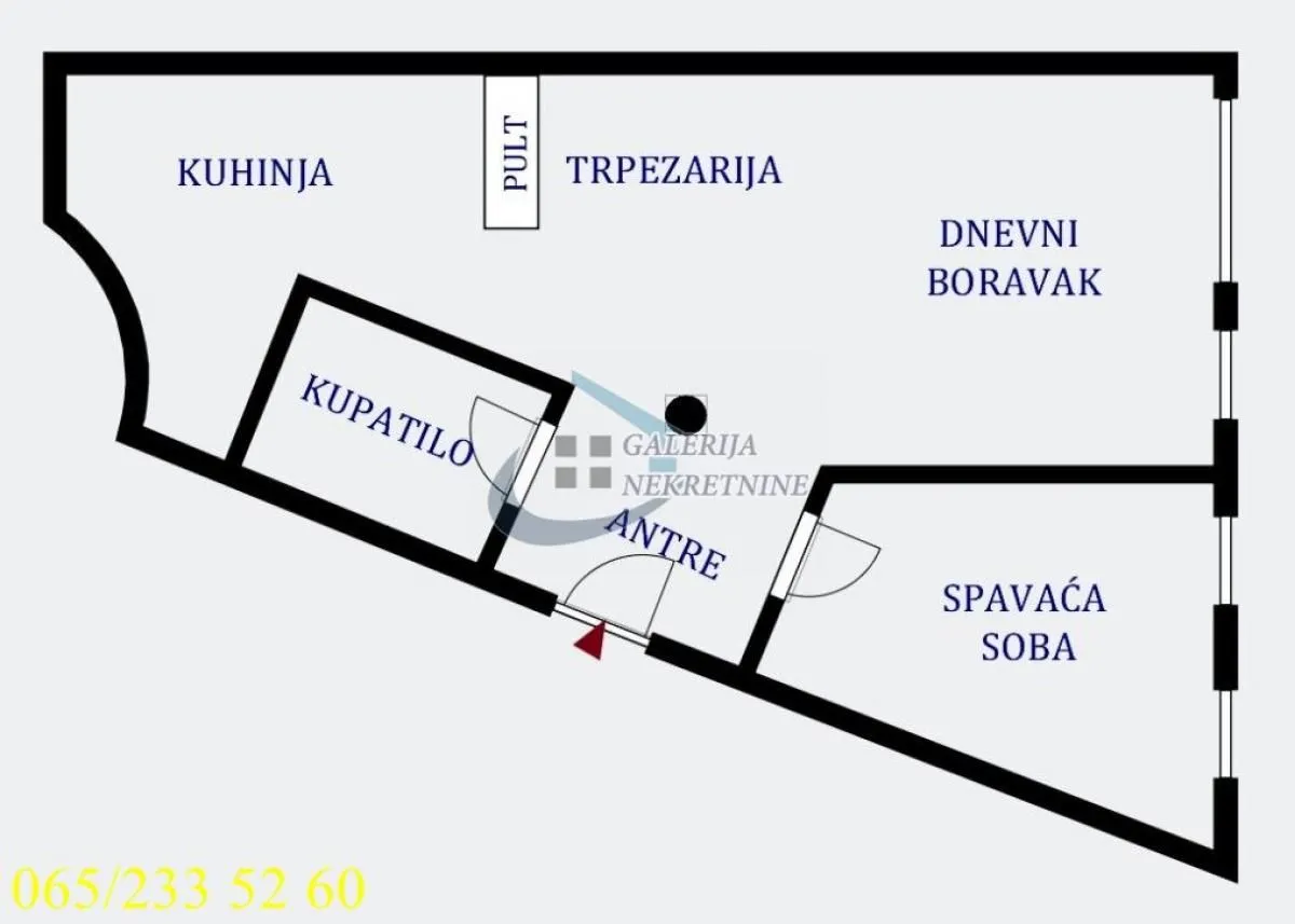 Sale, two bedroom apartment, 61m², Vračar Hram, Vračar Sve Podlokacije