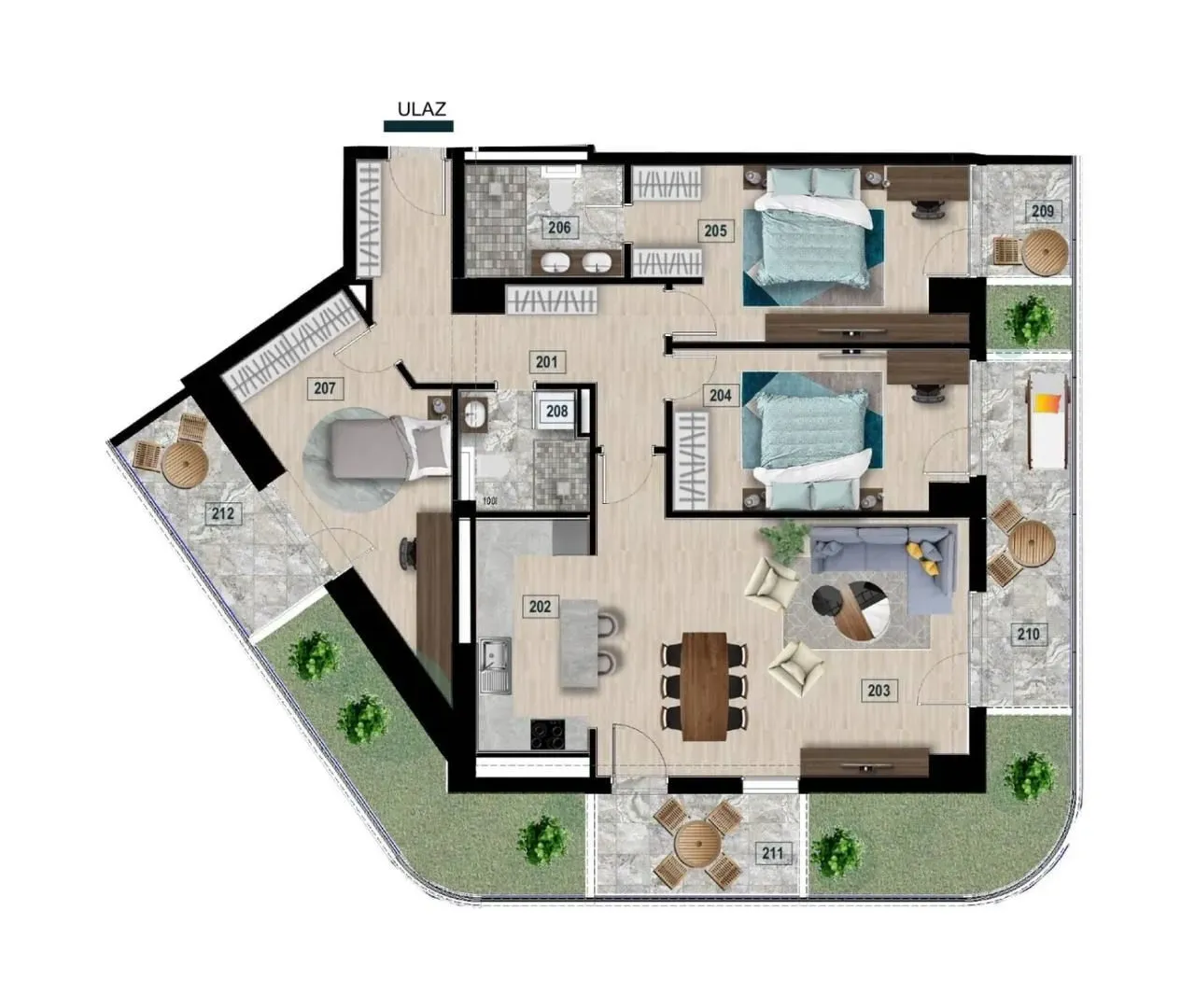 Prodaja, dvosoban stan, 50m², Centar, Bar