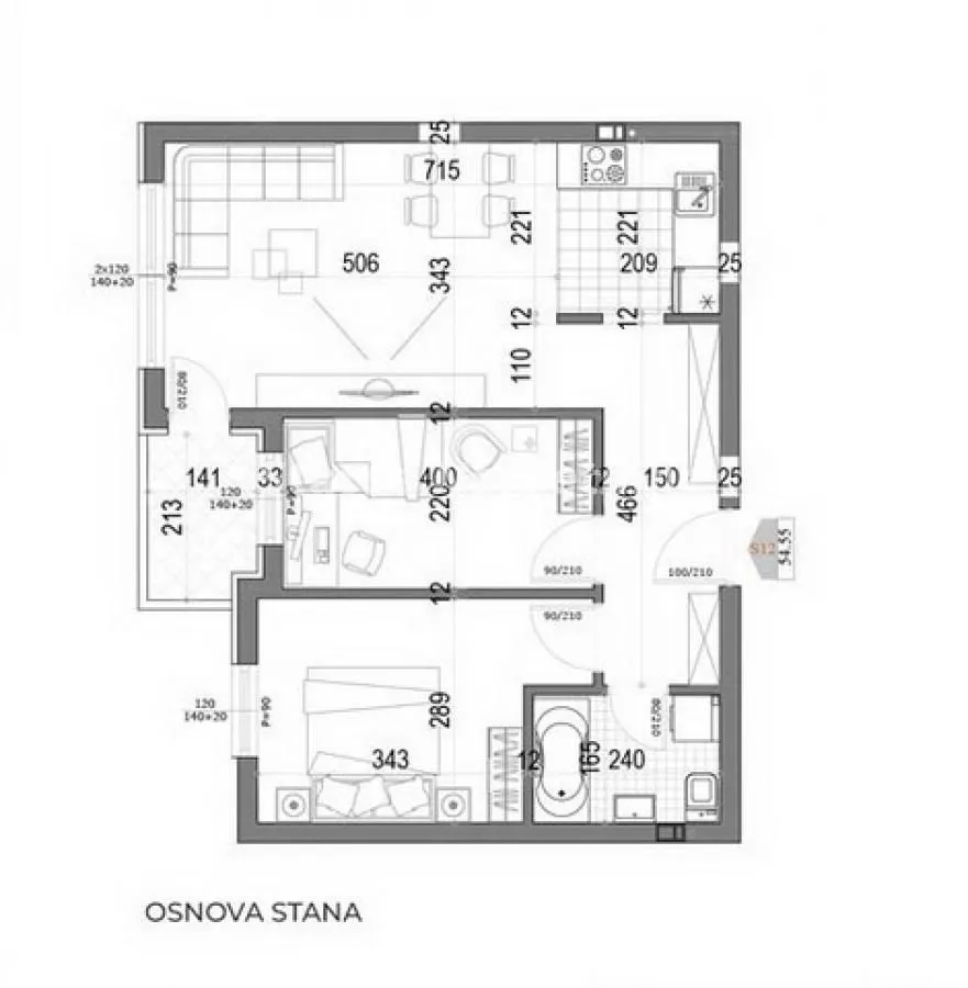 Prodaja, trosoban stan, 57m², Telep, Novi Sad Sve Podlokacije