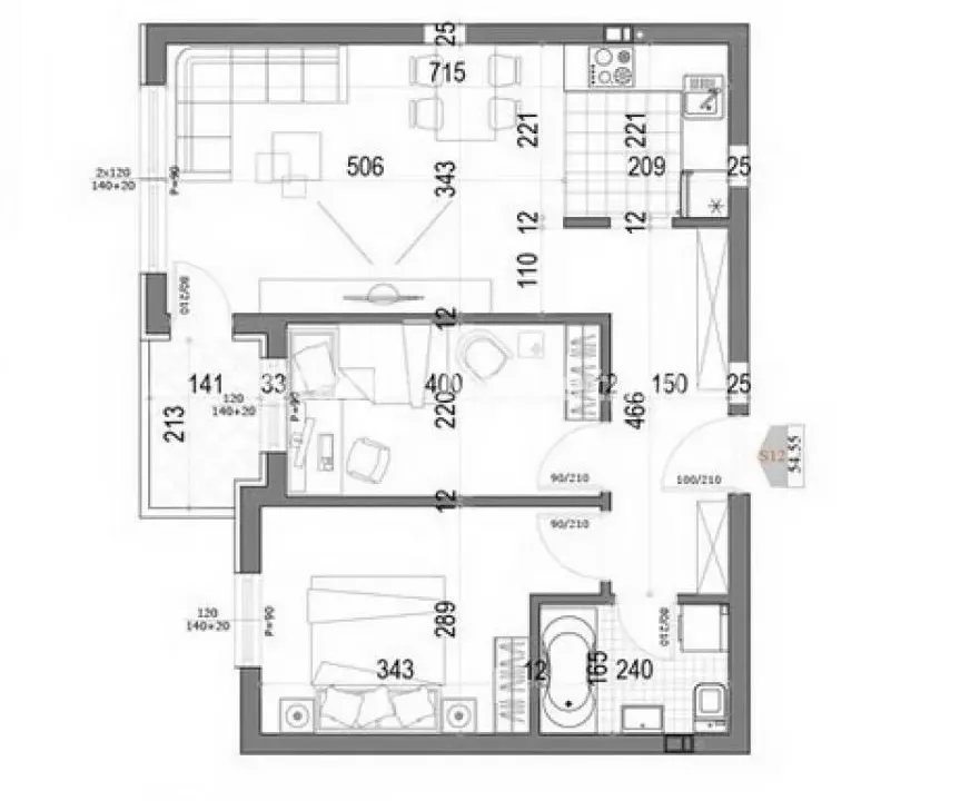 Sale, three bedroom apartment, 57m², Telep, Novi Sad Sve Podlokacije