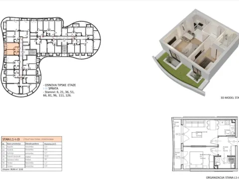 Prodaja, jednosoban stan, 46m², Centar, Bar - image 2