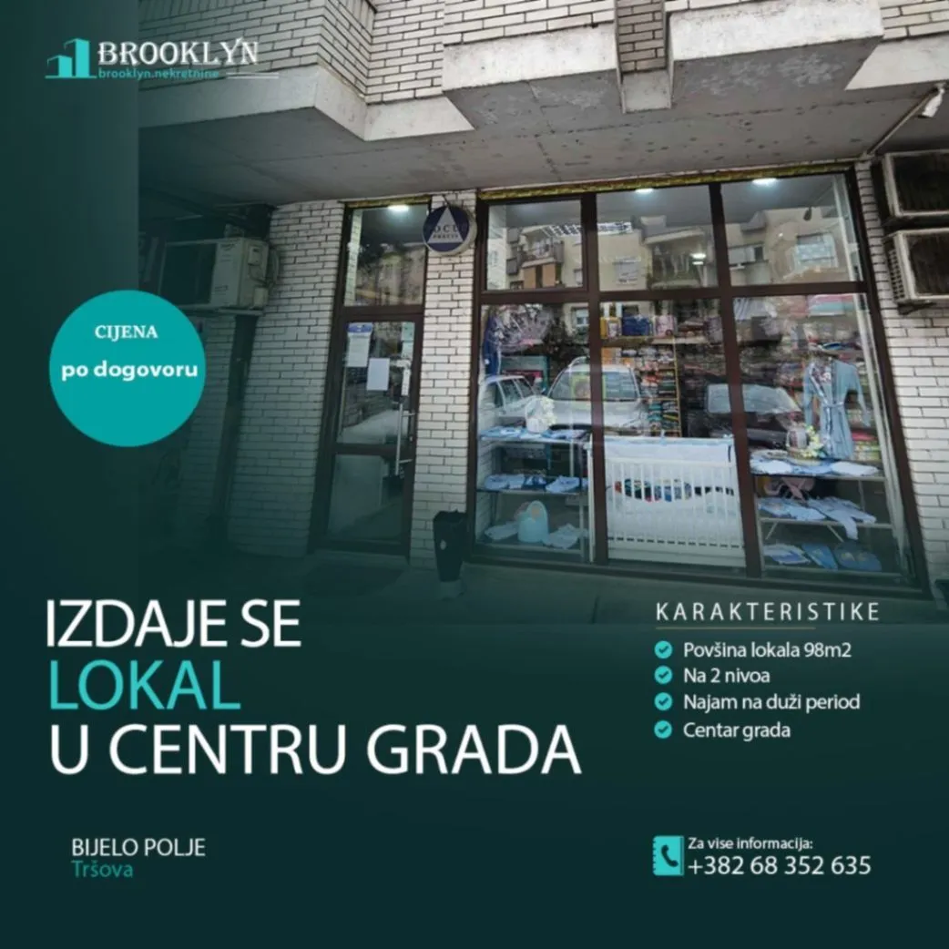  Office Space for Rent, 98m2, Centar, Bijelo Polje