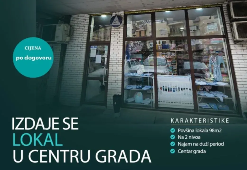Izdavanje, poslovni prostor, 98m², Centar, Bijelo Polje