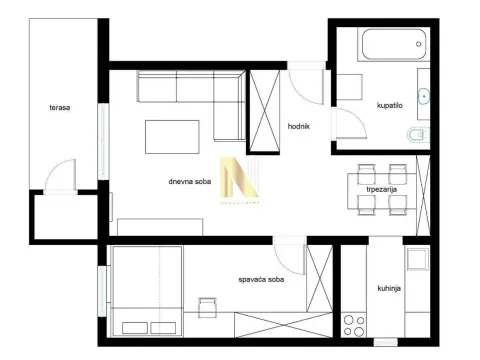 Sale, two bedroom apartment, 50m², Grbavica, Novi Sad Sve Podlokacije - image 18