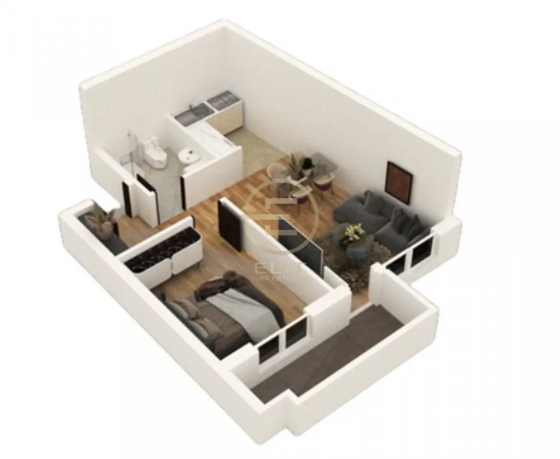 Sale, two bedroom apartment, 42m², Telep, Novi Sad Sve Podlokacije