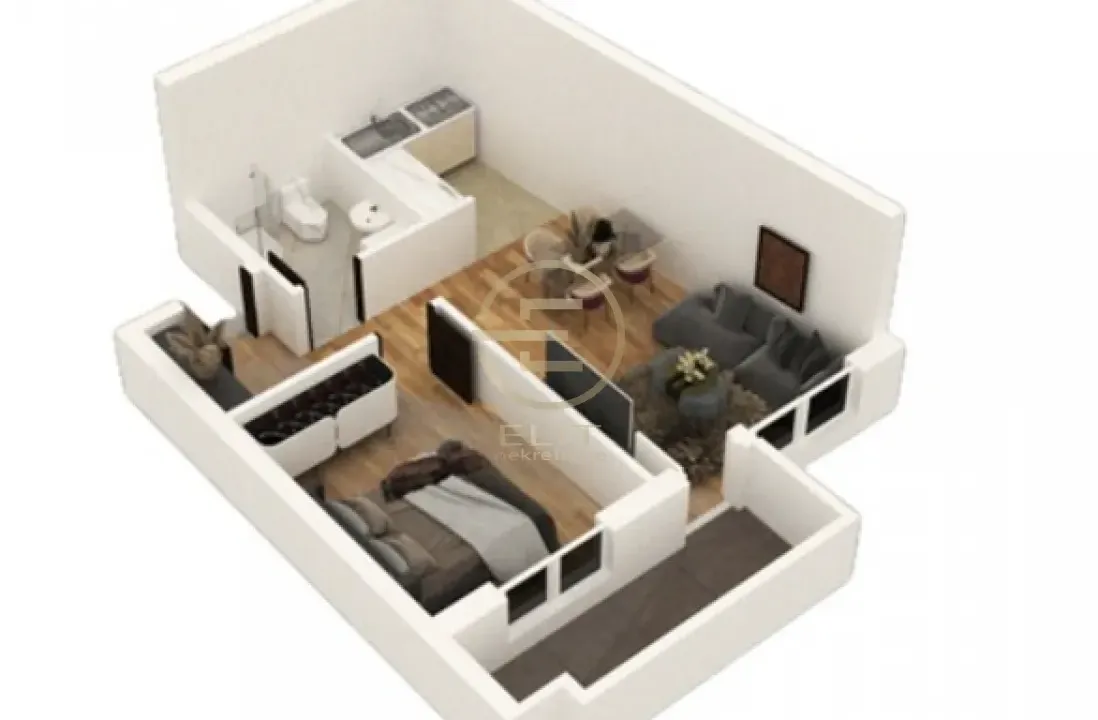 Sale, two bedroom apartment, 42m², Telep, Novi Sad Sve Podlokacije