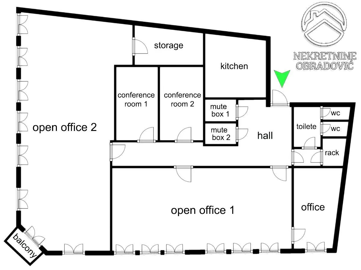 Rent, office space, 270m², Stari grad, Novi Sad