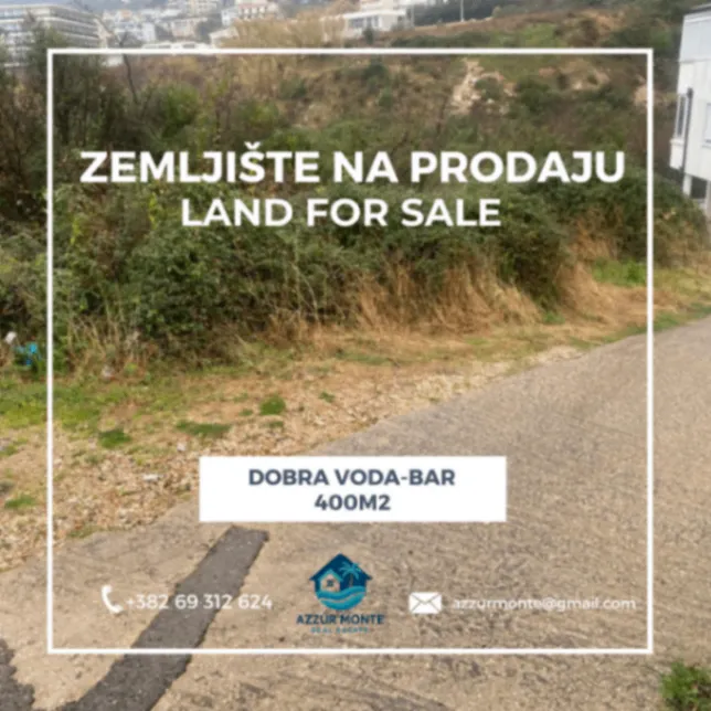 Prodaja, plac, 400m², Dobre Vode, Bar
