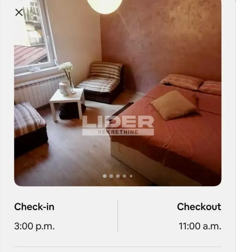 Rent, two bedroom apartment, 50m², Stari Grad, Beograd