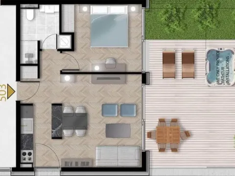 Prodaja, jednosoban stan, 88m², Tivat, Crna Gora