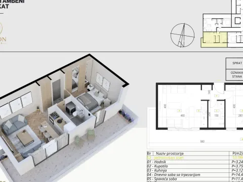 Prodaja, jednosoban stan, 52m², Podkošljun, Budva - image 9