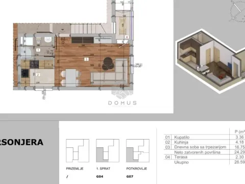 Prodaja, stan, 27m², Zagorič, Podgorica - image 3