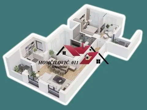 Sale, two bedroom apartment, 58m², Surčin (mesto), Surčin - image 3