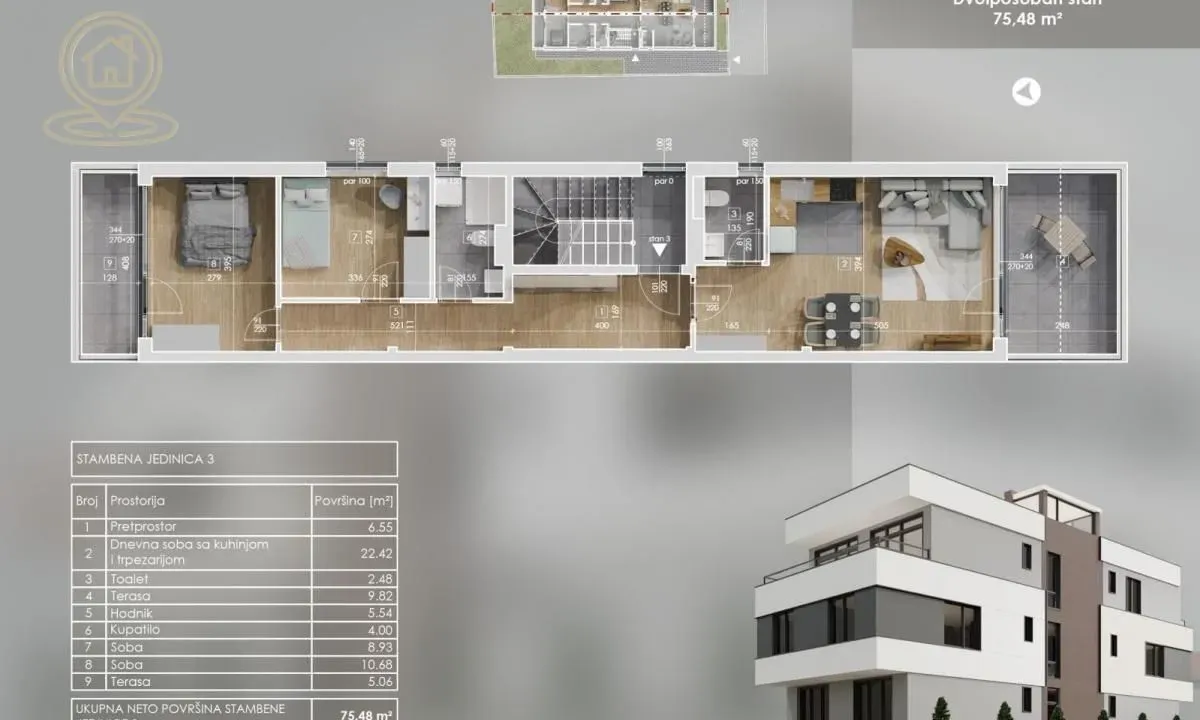 Prodaja, dvosoban stan, 75m², Telep, Novi Sad Sve Podlokacije